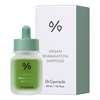 Ампульная сыворотка с BHA кислотой и экстрактом матча DR CEURACLE Vegan BHA and Matcha Ampoule - 30 мл