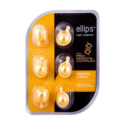 Витамины для волос Безупречный шелк ELLIPS Hair Vitamin Smooth and Silky With Pro-Ceratin Complex - 6 шт