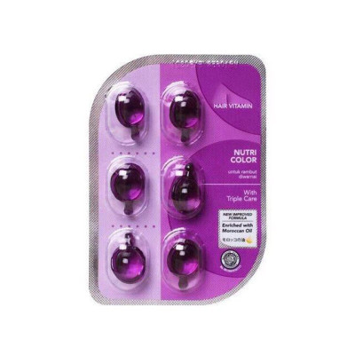 Капсулы с маслом для окрашенных волос ELLIPS Hair Vitamin Nutri Color With Triple Care - 6 шт