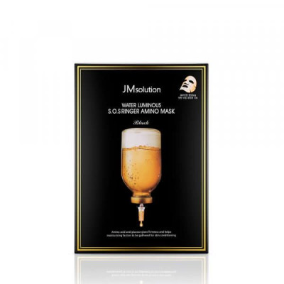 Тканевая маска с аминокислотами JM SOLUTION Water Luminous S.O.S Ringer Amino Mask Black