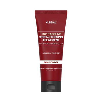 Маска для гладкості та м’якості волосся з кофеїном KUNDAL 10X Caffeine Strengthening Treatment Baby Powder - 200 мл