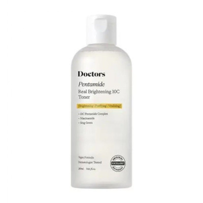Тонер для осветления и выравнивания тона лица DOCTORS Pentamide Real Brightening 10C Toner - 280 мл