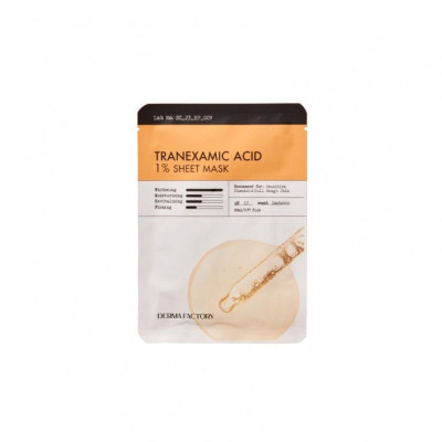 Осветляющая тканевая маска с транексамовой кислотой DERMA FACTORY Tranexamic Acid 1% Sheet Mask