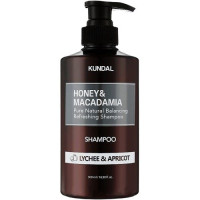Безсульфатный восстанавливающий шампунь "Личи и абрикос" KUNDAL Honey & Macadamia Nature Shampoo Lychee & Apricot - 500 мл