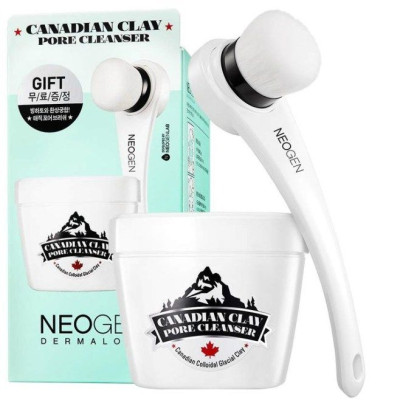 Очищающая поры маска с канадской глиной NEOGEN Dermalogy Canadian Clay PORE Cleanser Special KIT (со щеточкой для снятия маски)