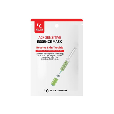 Успокаивающая тканевая маска для проблемной кожи лица W.SKIN LABORATORY AC + Sensetive Mask