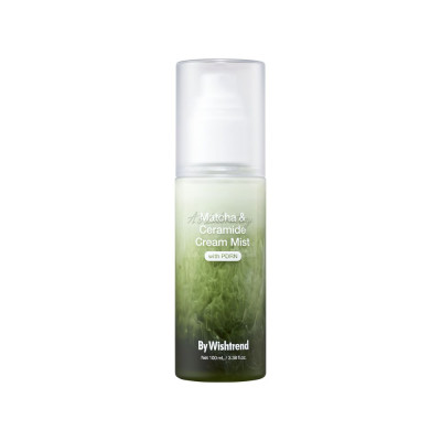 Двухфазный молочный мист для лица с матча, PDRN и керамидами By WISHTREND Matcha & Ceramide Cream Mist - 100 мл