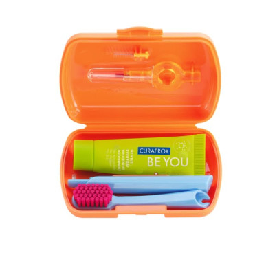Дорожный набор для зубов CURAPROX Travel Set Be You - Orange