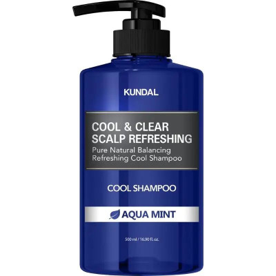 Освежающий безсульфатный шампунь KUNDAL Cool & Clear Scalp Refreshing Shampoo Aqua Mint - 500 мл