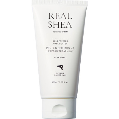 Восстанавливающий термозащитный крем для волос с маслом ши RATED GREEN Real Shea Gold Pressed Shea Butter Leave-in Treatment - 150 мл Восстанавливающий термозащитный крем для волос с маслом ши RATED GREEN Real Shea Gold Pressed Shea Butter Leave-in Treatment - 150 мл