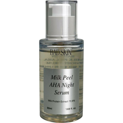 Ночная обновляющая сыворотка с молочными протеинами BAD SKIN Milk Peel AHA Night Serum - 50 мл