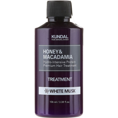 Восстанавливающий кондиционер с ароматом белого мускуса KUNDAL Honey & Macadamia Protein Hair Treatment White Musk - 100 мл