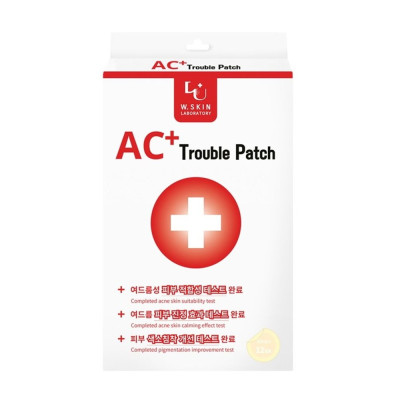 Патчи против воспалений и прыщей W.SKIN LABORATORY AC + Trouble Patch - 12 шт