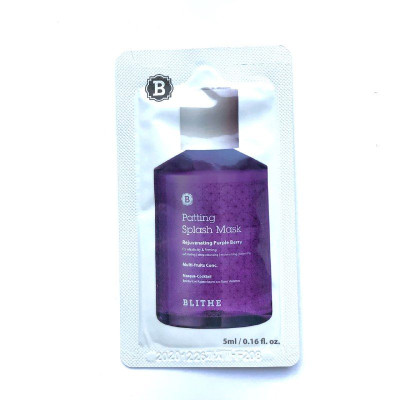 Сплэш-маска с экстрактами ягод BLITHE Patting Splash Mask Rejuvenating Purple Berry - 5 мл