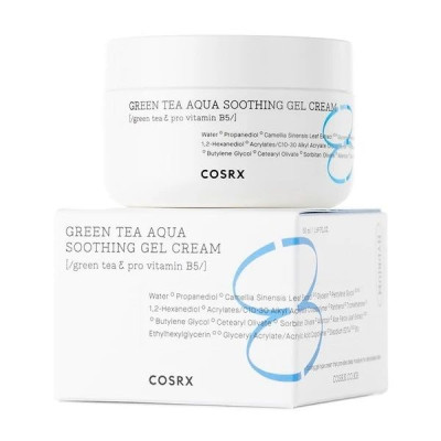 Успокаивающий гель-крем с экстрактом зеленого чая COSRX Hydrium Green Tea Aqua Soothing Gel Cream - 50 мл Успокаивающий гель-крем с экстрактом зеленого чая COSRX Hydrium Green Tea Aqua Soothing Gel Cream - 50 мл