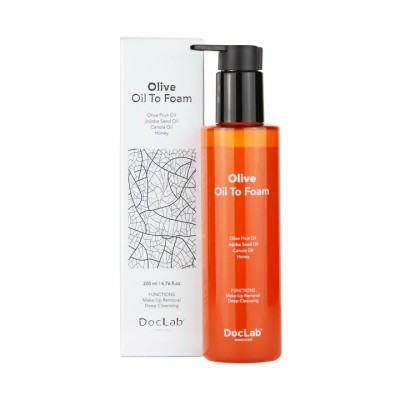 Деликатное средство для умывания 2-в-1 DOCLAB Olive Oil To Foam - 200 мл
