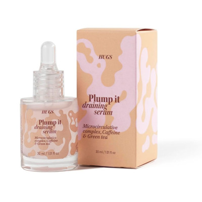 Сыворотка против отеков с массажером HUGS Plump It Draining Serum Set