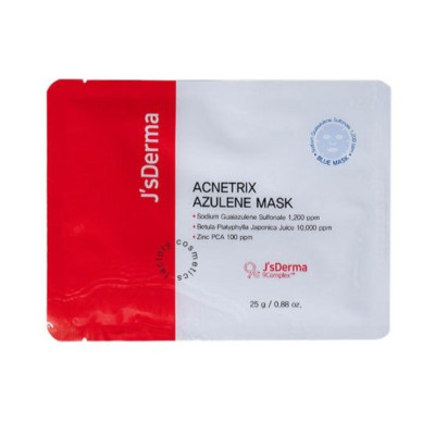 Успокаивающая тканевая маска с азуленом JS DERMA Acnetrix Azulene Mask