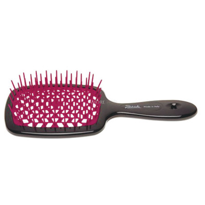 Расческа JANEKE Superbrush черный с фуксией