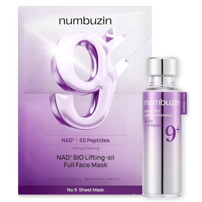 Набор для упругости кожи NUMBUZIN №9 NAD Bio Lifting Essence + NAD+ Bio Lifting-sil Full Face Mask - 1шт + 1шт
