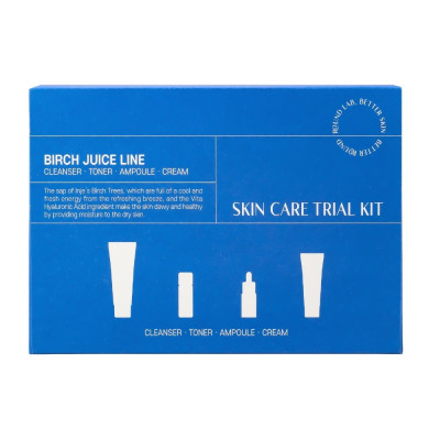 Набор миниверсий средств с березовым соком ROUND LAB Birch Juice Trial Kit