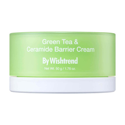 Защитный крем с зеленым чаем и керамидами By WISHTREND Green Tea Ceramide Barrier Cream - 50 г