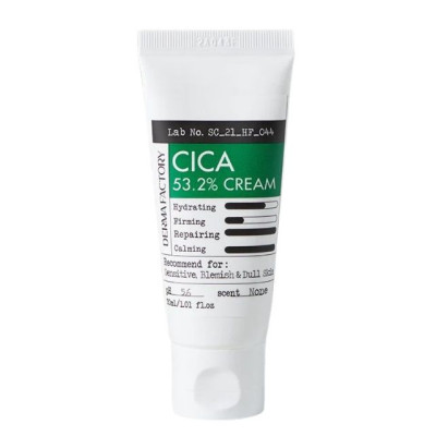 Увлажняющий крем для лица с центеллой азиатской DERMA FACTORY Cica 53,2% Cream - 30 мл