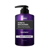 Увлажняющий и восстанавливающий кондиционер для волос "Baby Powder" KUNDAL Honey & Macadamia Protein Hair Treatment Baby Powder - 500 мл