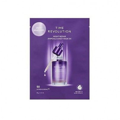 Антивозрастная тканевая маска MISSHA Time Revolution Night Repair Ampoule Sheet Mask 5X