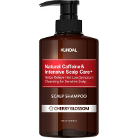 Ухаживающий балансирующий шампунь с кофеином "вишневый цвет" KUNDAL Natural Caffeine & Intensive Scalp Care Shampoo Cherry Blossom - 500 мл