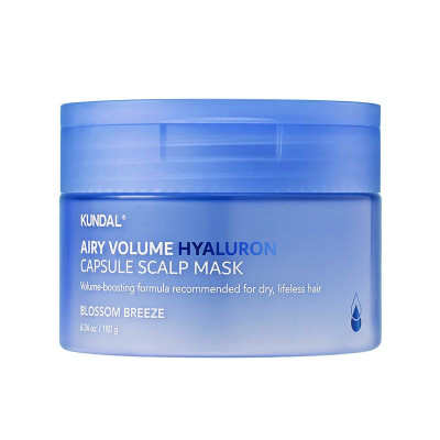 Маска для шкіри голови та волосся з гіалуроновим комплексом KUNDAL Airy Volume Hyaluron Capsule Scalp Mask Blossom Breeze - 180 г Маска для шкіри голови та волосся з гіалуроновим комплексом KUNDAL Airy Volume Hyaluron Capsule Scalp Mask Blossom Breeze - 180 г