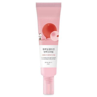 Солнцезащитная сыворотка с коллагеном ROUND LAB Camellia Deep Collagen Firming Sun Serum - 50 мл