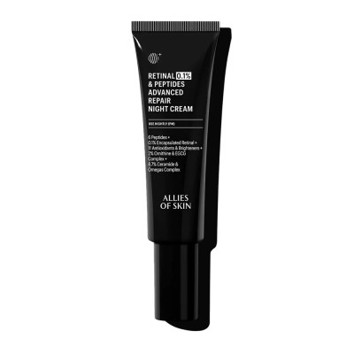 Ночной антивозрастной крем c ретинолом и пептидами ALLIES OF SKIN Retinal and Peptides Repair Night Cream - 50 мл