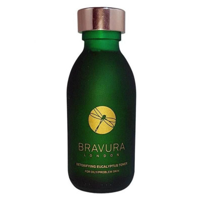 Эвкалиптовый тонер с 15% AHA-/BHA-кислотами и камфорой BRAVURA LONDON Detoxifying Eucalyptus Astringent Toner 15% AHA/BHA - 150 мл