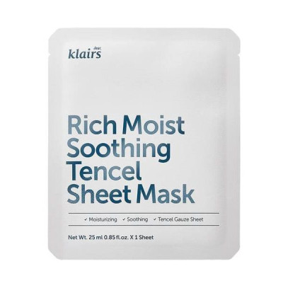 Восстанавливающая тканевая маска с керамидами KLAIRS Rich Moist Soothing Tencel Sheet Mask - 25 мл