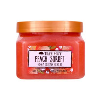 Отшелушивающий питательный скраб с ароматом персика TREE HUT Peach Sorbet Sugar Scrub - 510 г
